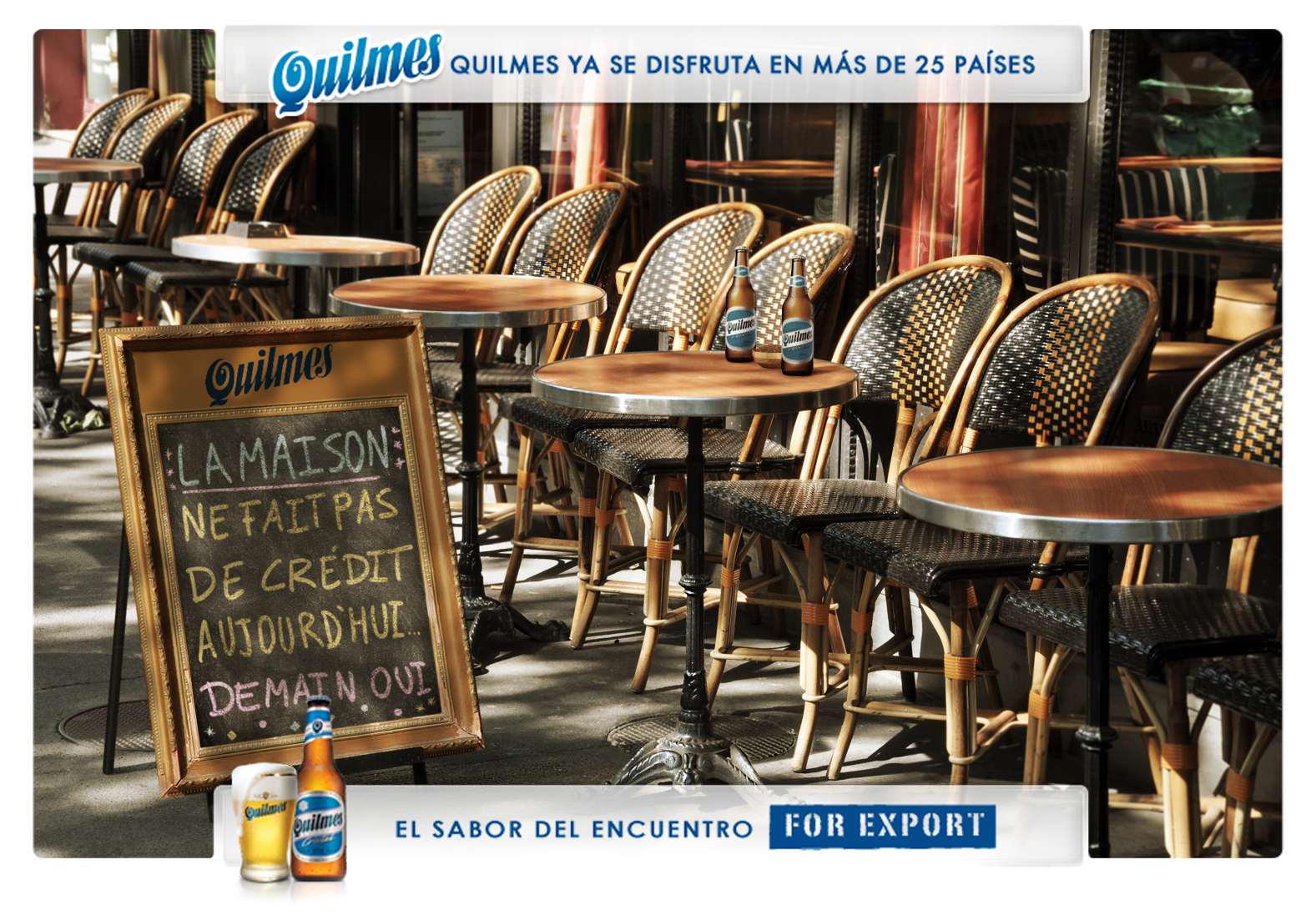Quilmes aplicada sillas